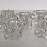 Vintage glass candle holders
