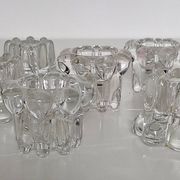 Vintage glass candle holders