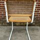 Chaise Cesca modèle b32 en blanc et bois par Marcel Breuer