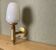 Portuguese opaline glass and wood wall sconce light