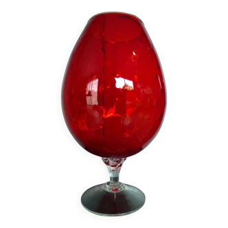 Vase verre Empoli rouge
