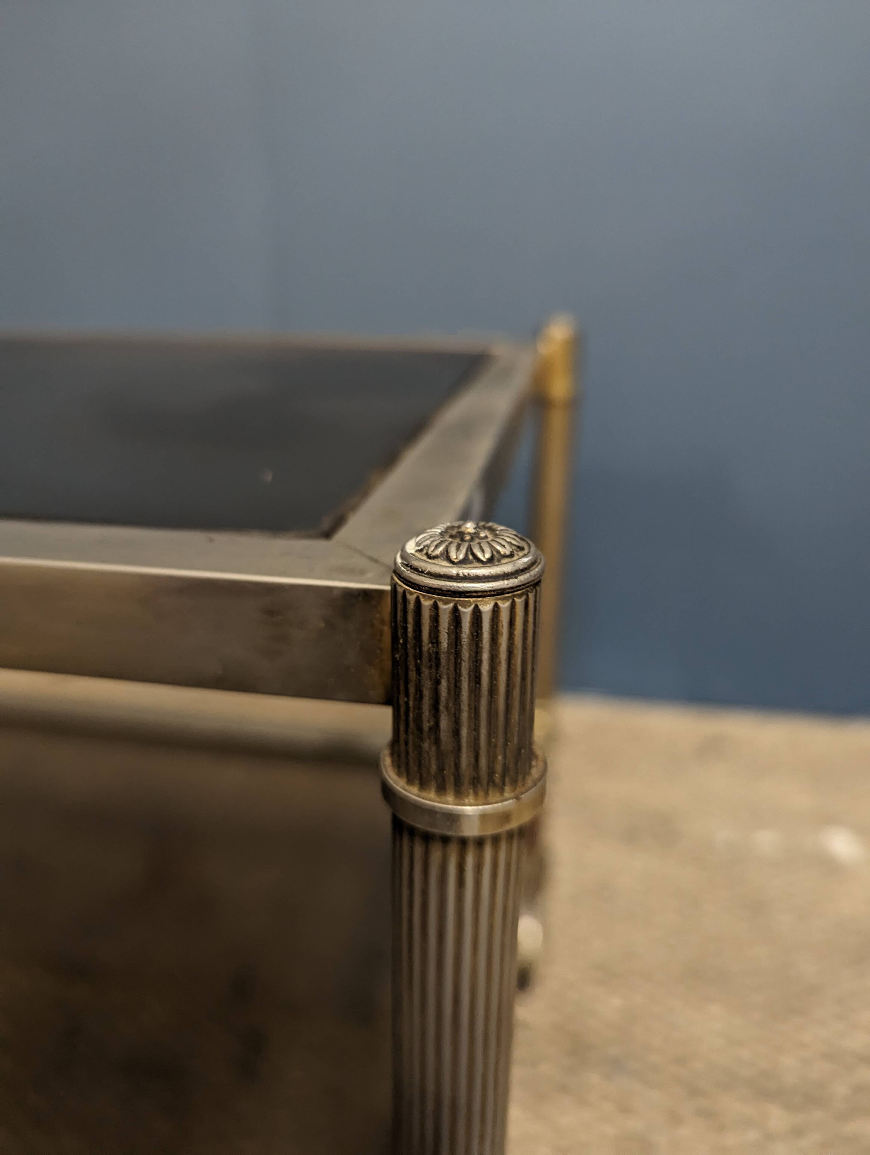 Neoclassical style brass coffee table