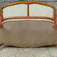 Pink velvet vintage sofa bench