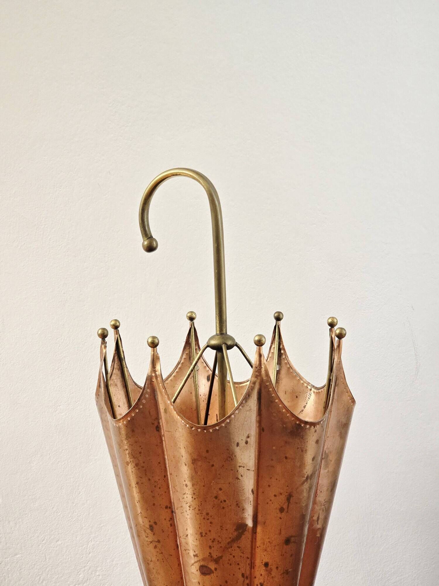 Vintage French Brass Umbrella Stand, 1950s – Antique Patina