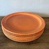 Set of 6 Gien flat plates