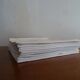 Lot de 10 serviettes de table brodées coton damassé monogramme J.G