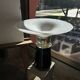 VISTOSI - RARE LAMP WITH LEATHER BASE AND GLASS - ITALY - 1970