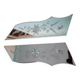 Double Venetian mirror, asymmetrical, beveled