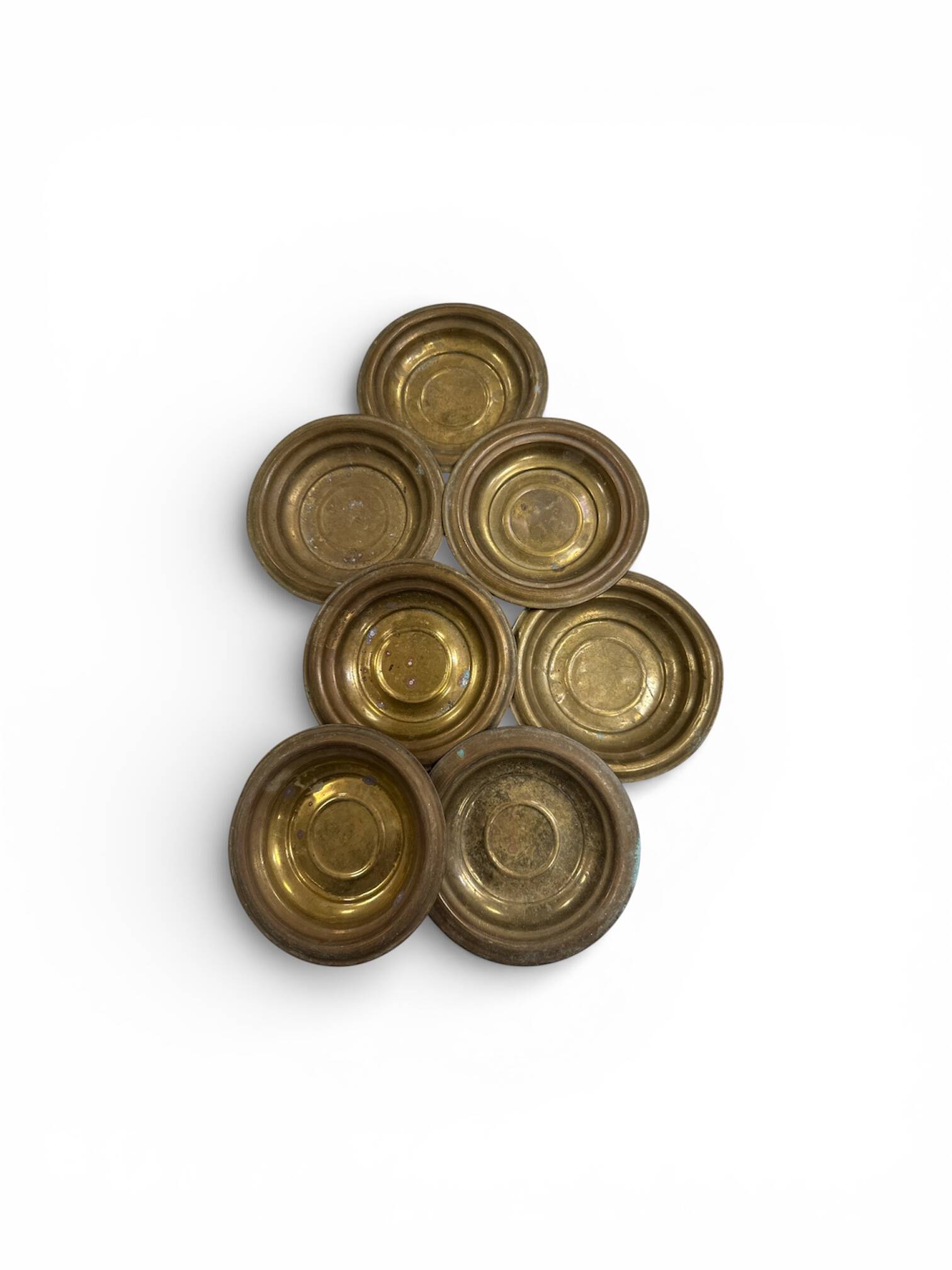 Lot de 7 Coupelles Vintage en Laiton – Déco Bohème & Vide-Poches