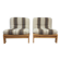 Pair of vintage 1970s armchairs in solid pine.