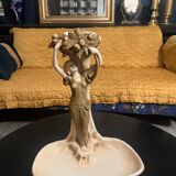 Royal Dux art nouveau centerpiece empty pocket