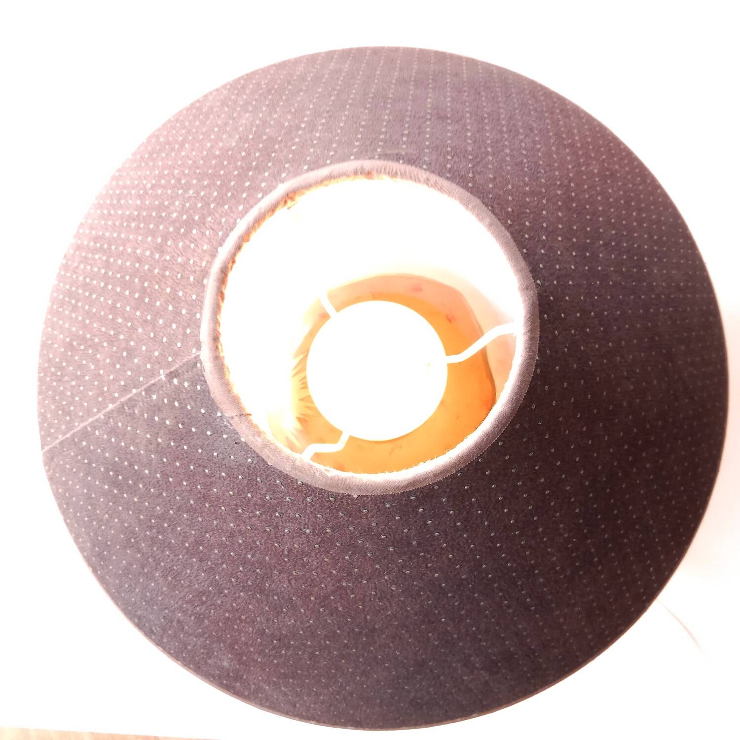 Unique ball lamp, hand-painted by Françoise Bertin