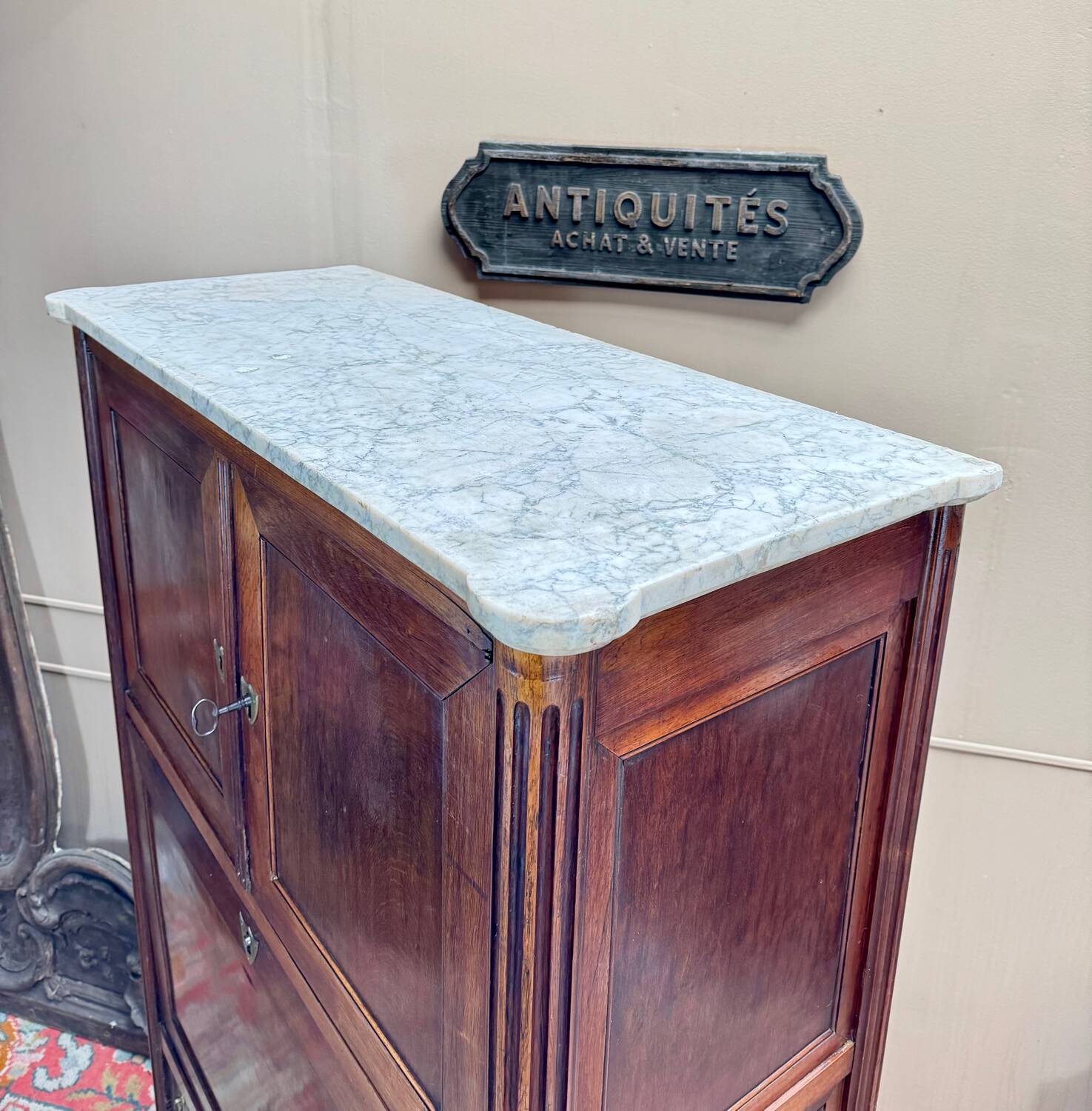 Louis XVI Mahogany Guillotine Secretary, 18th Century