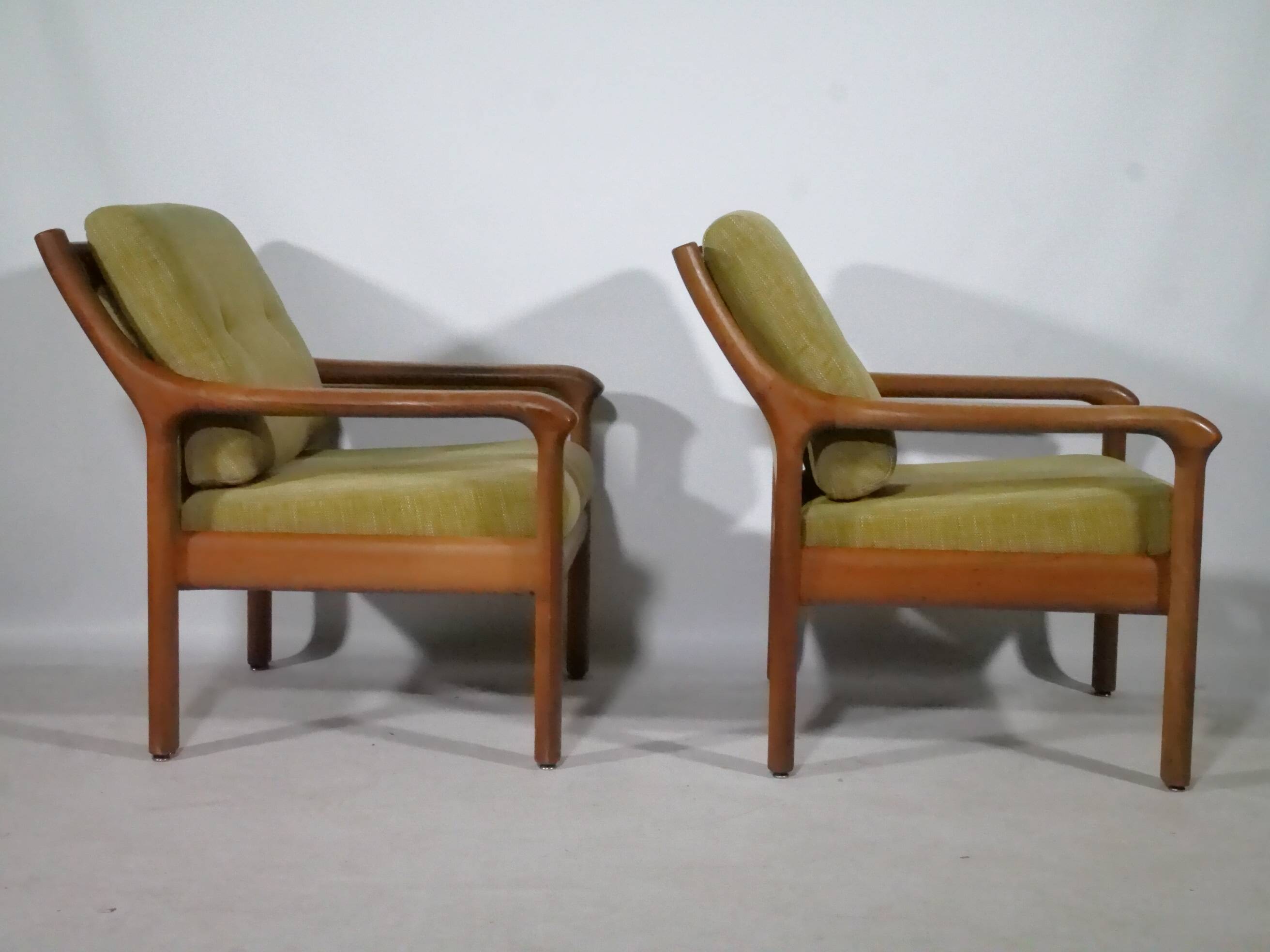 Ensemble de fauteuils design danois – Teck, années 1960, style vintage du milieu du siècle