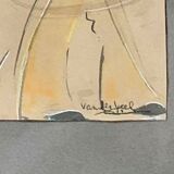 Dessin aquarelle "cow boy"