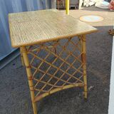 Bureau ancien en rotin vintage XXeme