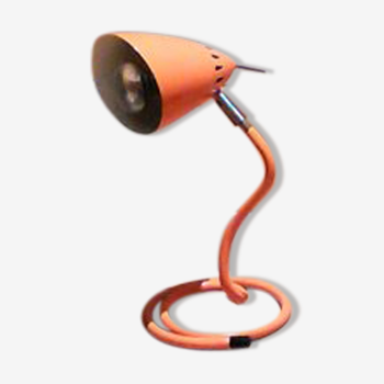 Lampe de chevet en métal orange style 70