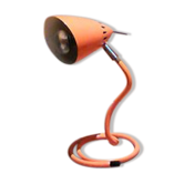 Lampe de chevet en métal orange style 70