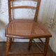 Antique canned chair 19th style Napoleon III in turned and carved wood