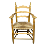 Paillé armchair in natural wood 1980