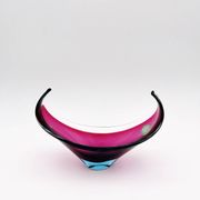 Murano Crystal Sommerso Fuchsia Turquoise Gondola Cup 19cm