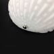 Vintage white glass half-sphere wall light. 1970s