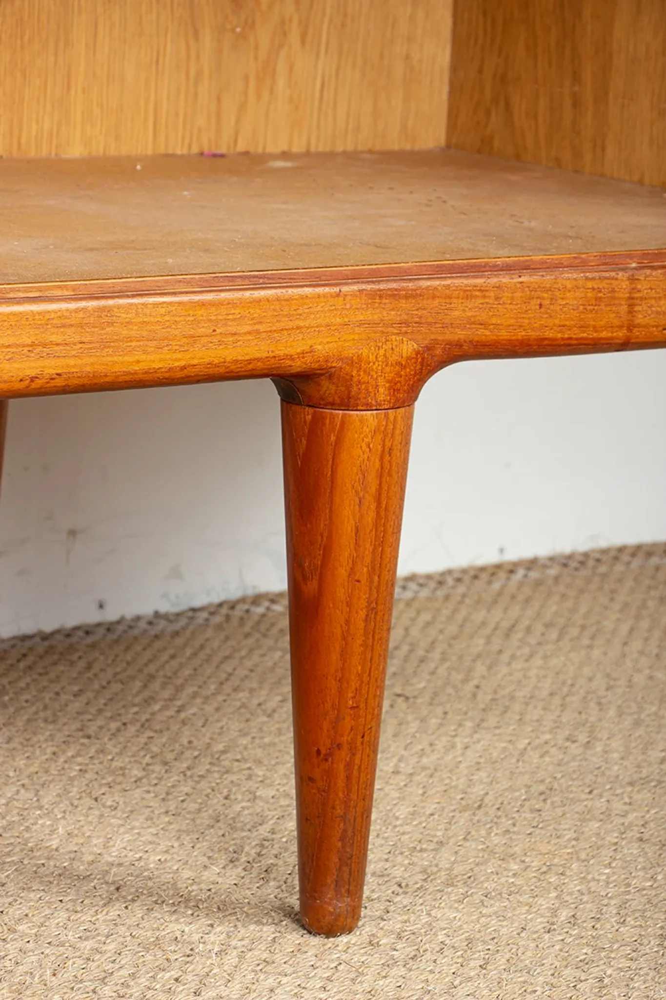 XL Danish sideboard in teak, oak and leatherette, 280 cm, by Nana Ditzel 1960.