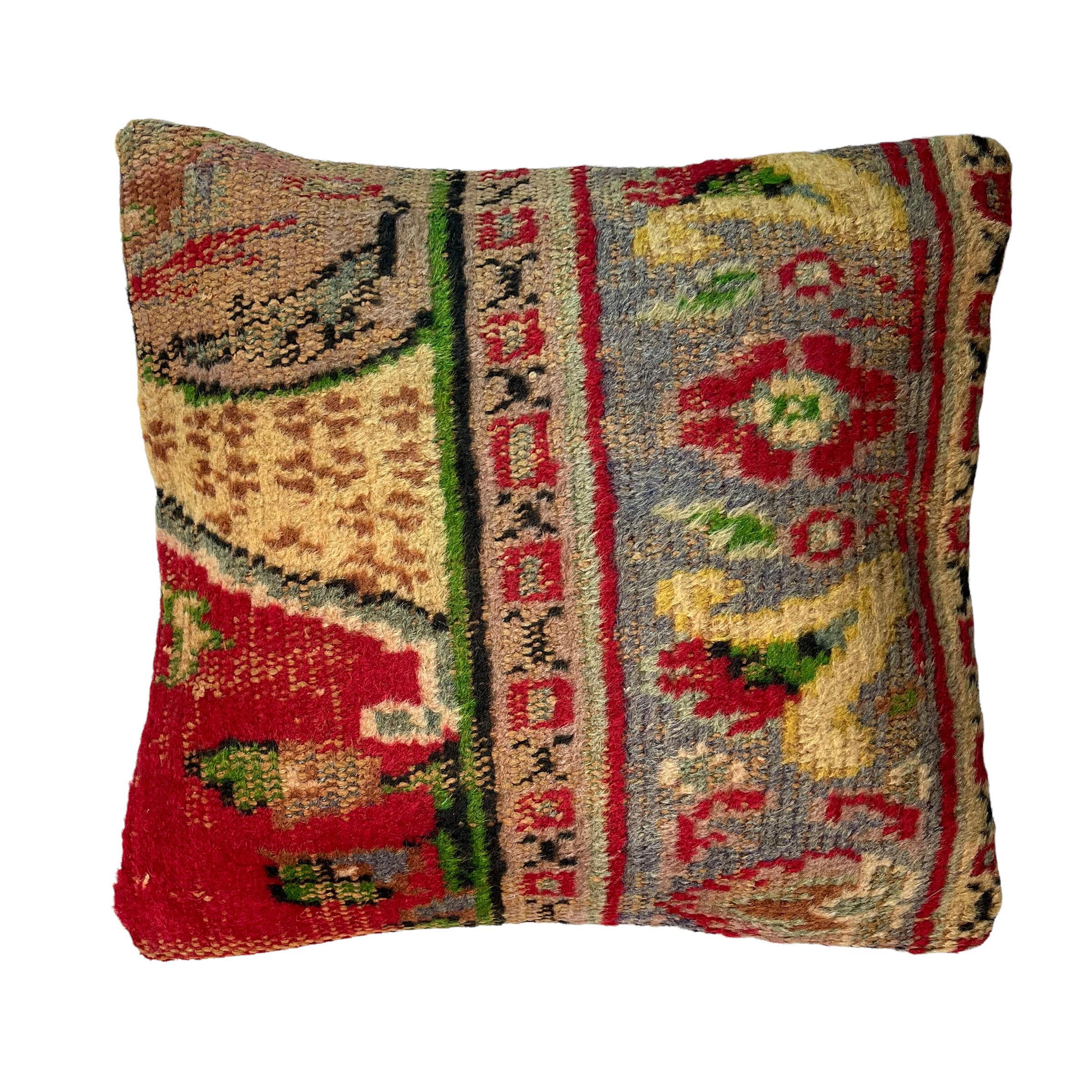 vintage turkish rug cushion cover  45 x 45 cm