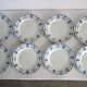 8 dinner plates with vintage Louvois model Nouvelles Galeries dish