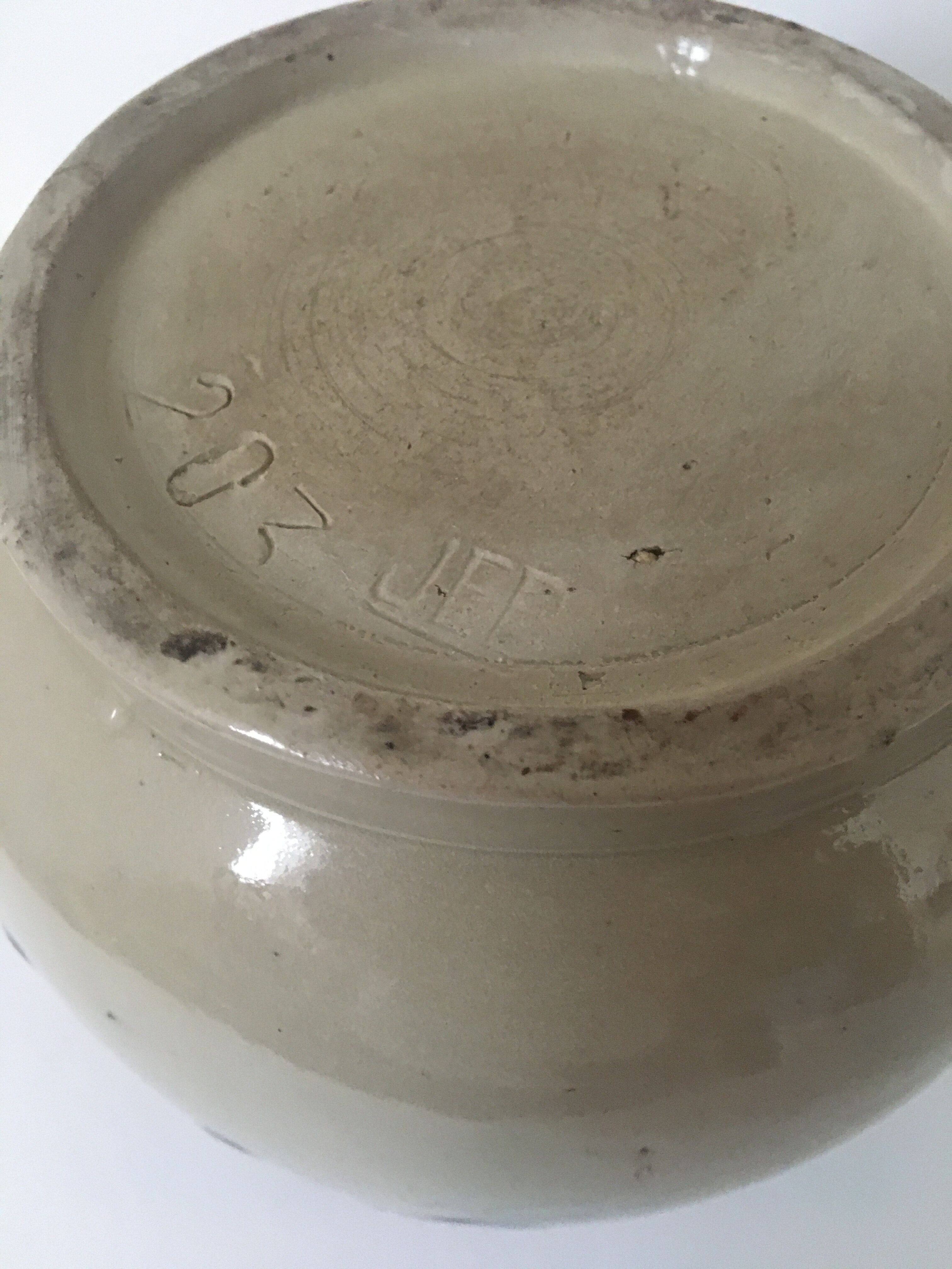 JEP vase in sandstone flame décor, 1920