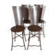 4 chaises métalliques