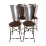 4 chaises métalliques