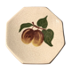Empty cup pocket in cracked earthenware decoration plums signed Lauray