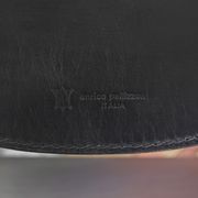 Black leather chairs by Enrico Pellizzoni, 1970s,