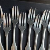 12 Christofle silver metal cake forks model Vendôme/Arcantia before 1983