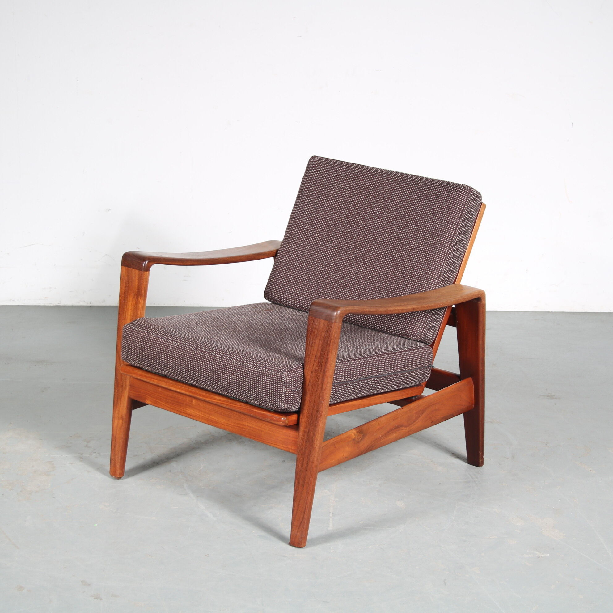 Arne Wahl Iversen lowback chair for Komfort, Denmark 1960