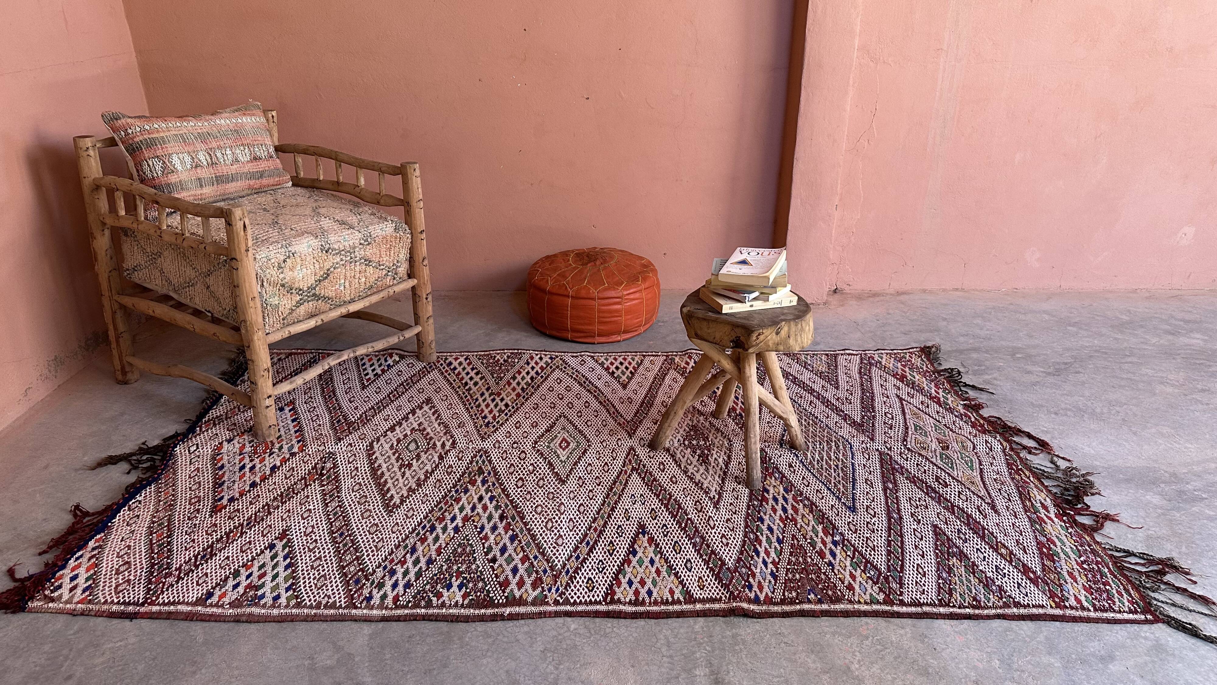 Moroccan kilim zayan rug - 247 x 143 cm