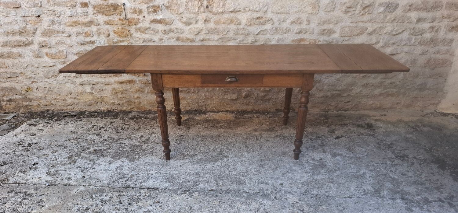 231 cm oak farmhouse table