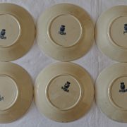 Lot 6 dessert asdiettes iron earth Gien Louvois Series