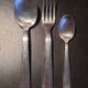 Silver metal cutlery set