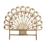 Peacock rattan bedhead