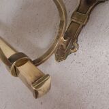 Brass Art Deco wall coat rack, 136 cm wide