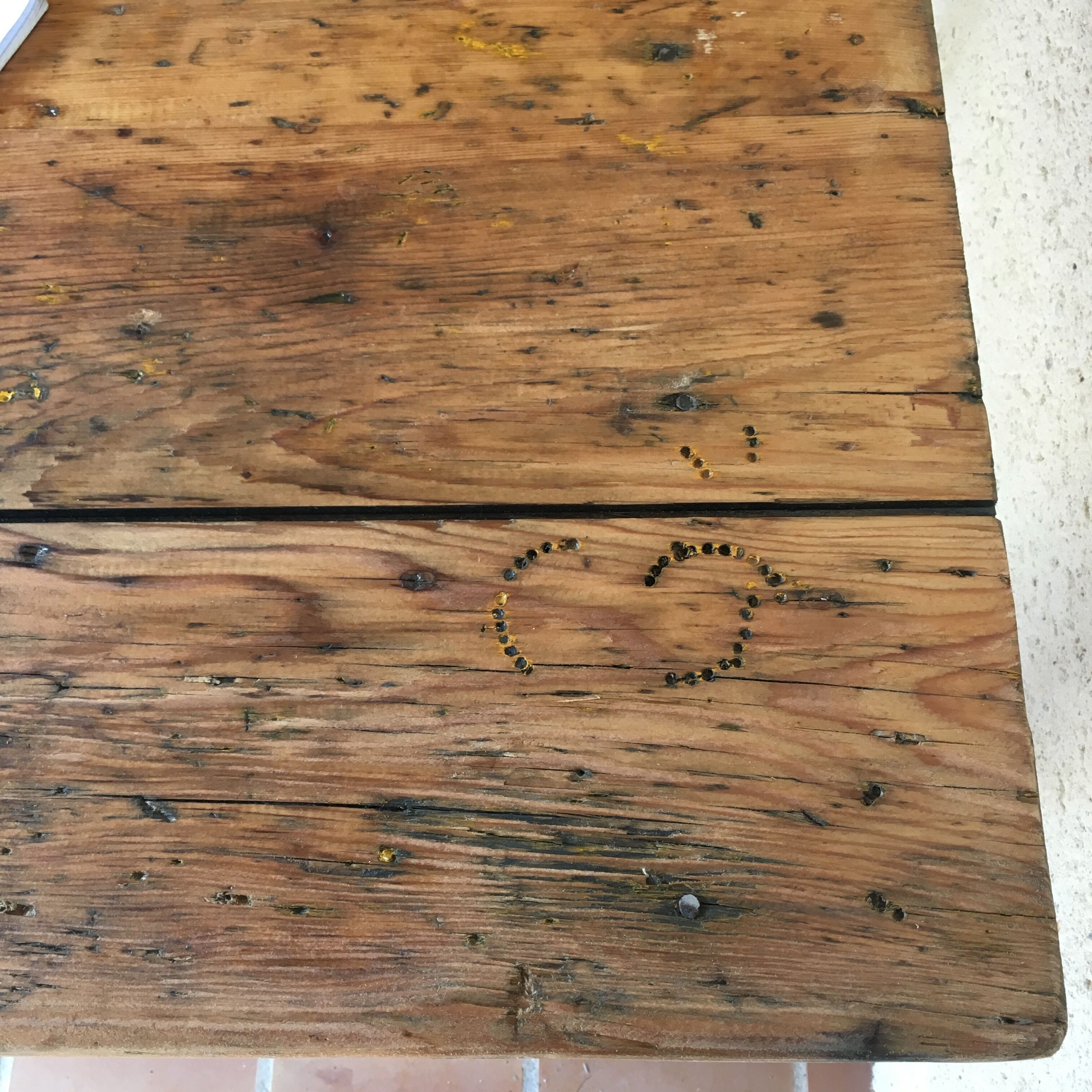 Old wooden table