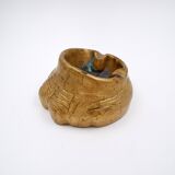 1970s gilt bronze elephant foot ashtray