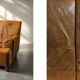 Canapé 3 places en cuir marron industriel vintage des années 1960, style mid-century modern