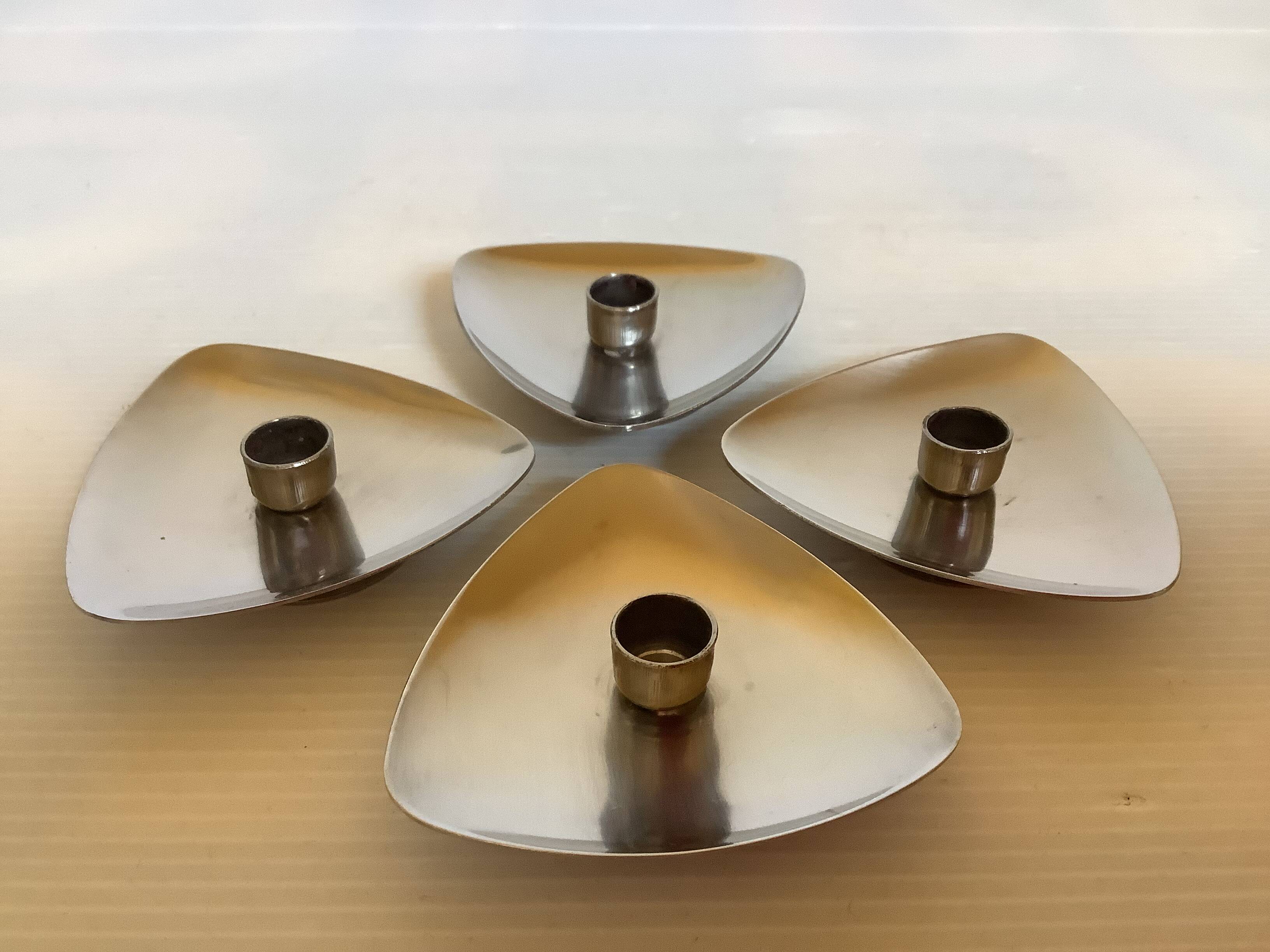Four Scandinavian candlesticks from the 60s