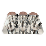 Ensemble de verres à thé et plateau allemands du milieu du siècle moderne de WMF, années 1960, lot de 7