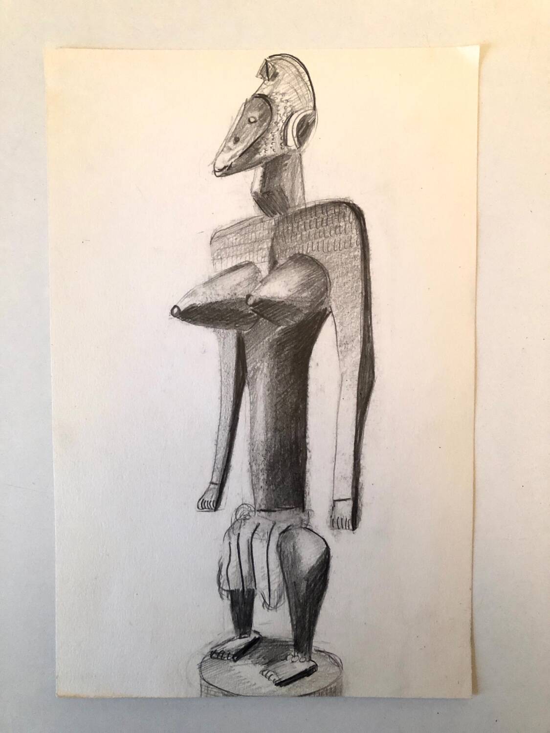 African Statuette Drawing