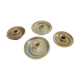 Series of 4 vintage stoneware candle holders