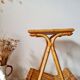 Side table magazine rack in rattan - 1960 design